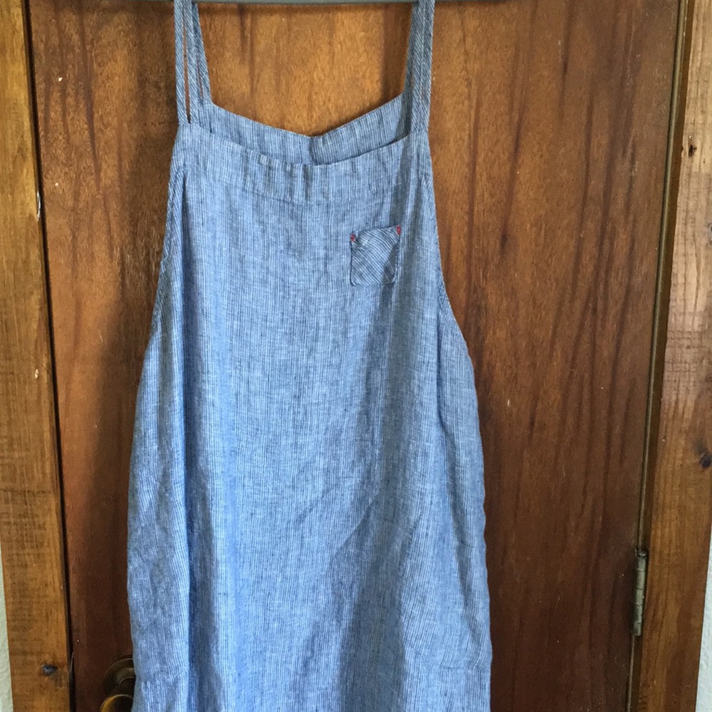 B&b Linen Smocked Dress
